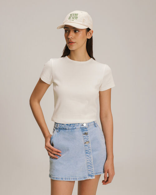 Short Falda Azul Cielo